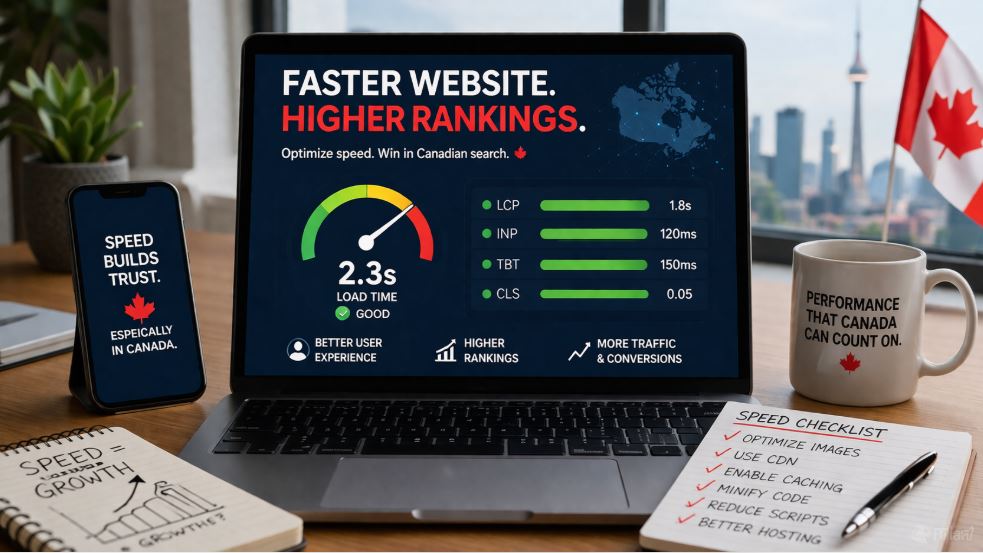 Website speed optimization for Canadian SEO